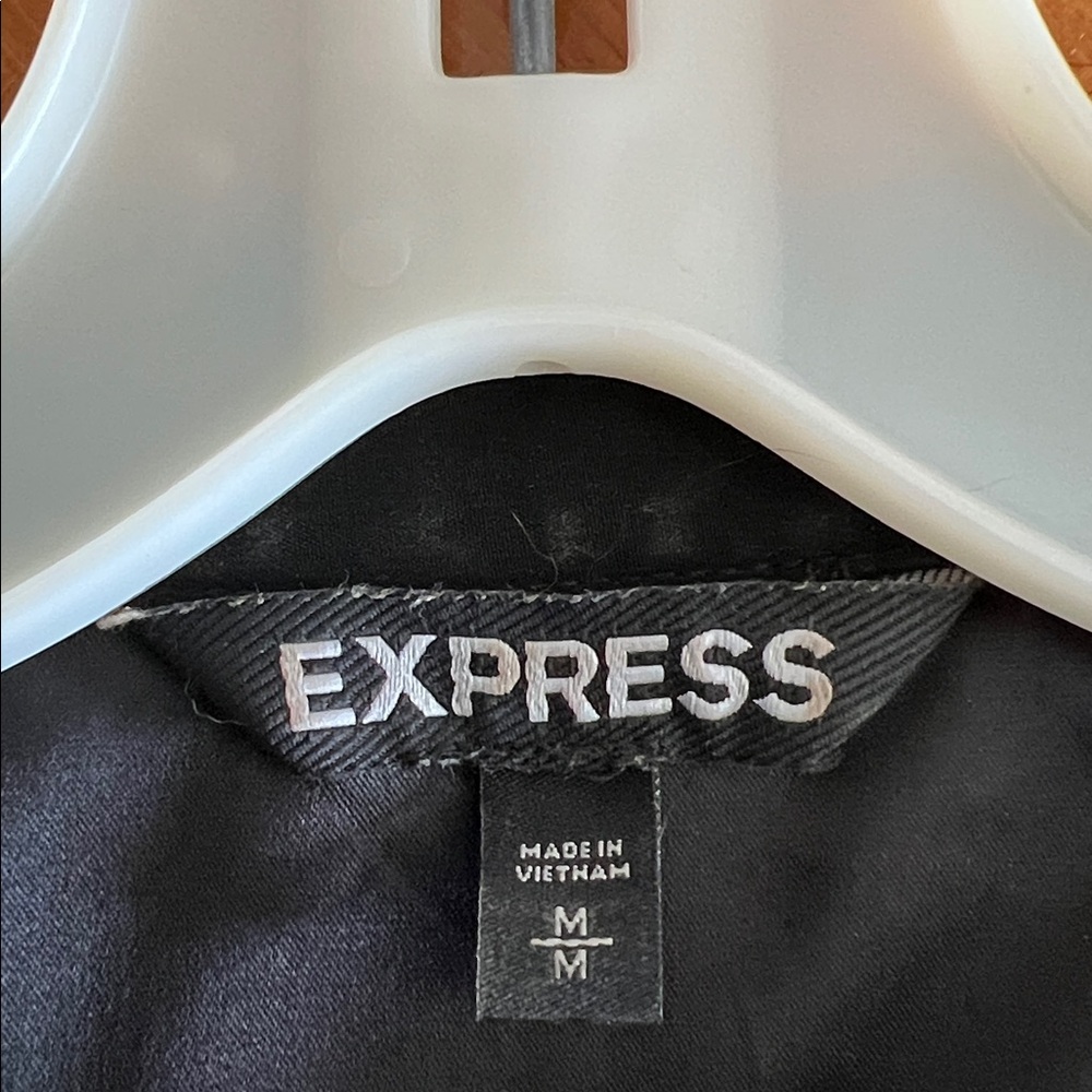 Express Black Button-Front Mini Dress - Picture 8 of 8